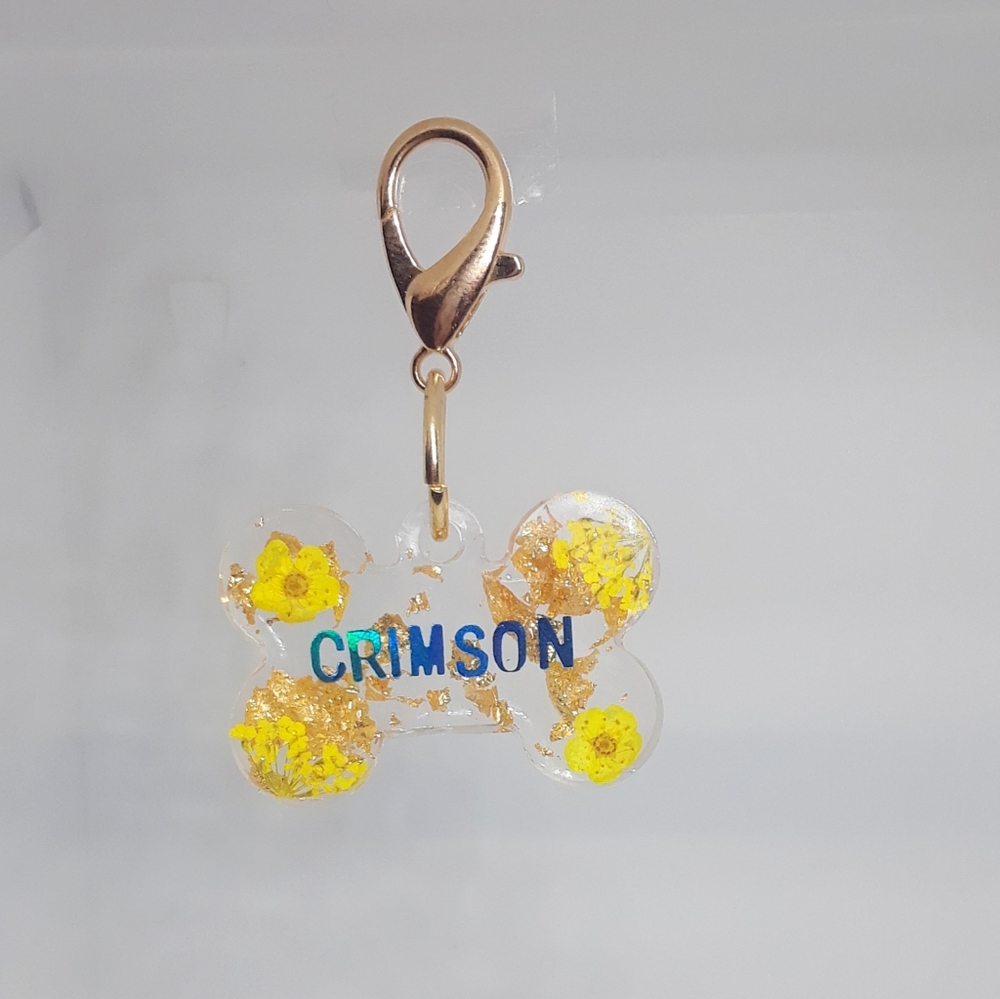 Handmade Custom Name Resin Dog 🐶🐾🐾Tag - Picture 2 of 16